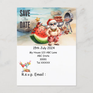 SANTA CLAUSで7月のクリスマス日付を保存 ポストカード