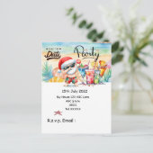 SANTA CLAUSで7月のクリスマス日付を保存 ポストカード (スタンド正面)