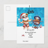 SANTA CLAUSで7月のクリスマス日付を保存 ポストカード (正面/裏面)