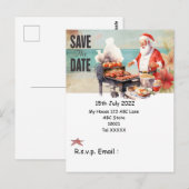 SANTA CLAUSで7月のクリスマス日付を保存 ポストカード (正面/裏面)