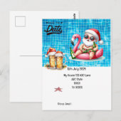SANTA CLAUSで7月のクリスマス日付を保存 ポストカード (正面/裏面)