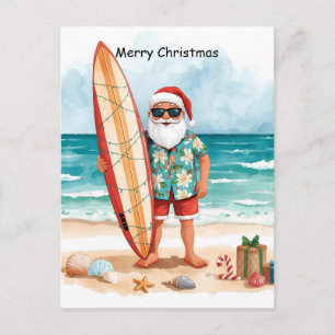 SANTA CLAUSと7月のクリスマスサーフィン ポストカード
