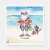 SANTA CLAUSを使用した7月のクリスマス スタンダードランチョンナプキン (正面)