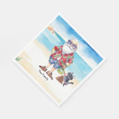 SANTA CLAUSを使用した7月のクリスマス スタンダードランチョンナプキン (角)