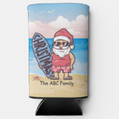 SANTA CLAUSを使用した7月のクリスマス スリム缶クーラー (正面)