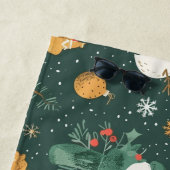 SANTA CLAUSを使用した7月のクリスマス ビーチタオル (インサイチュ)