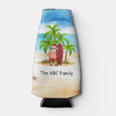 SANTA CLAUSを使用した7月のクリスマス ボトルクーラー (正面)