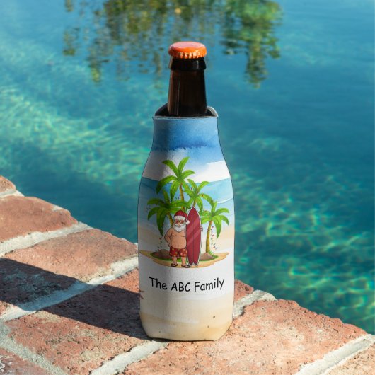 SANTA CLAUSを使用した7月のクリスマス ボトルクーラー (インサイチュ プール)