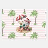 SANTA CLAUSを使用した7月のクリスマス ラッピングペーパーシート (正面)