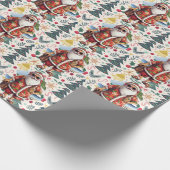 SANTA CLAUSを使用した7月のクリスマス ラッピングペーパー (角)