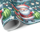 SANTA CLAUSを使用した7月のクリスマス ラッピングペーパー (ロールコーナー)