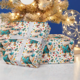 SANTA CLAUSを使用した7月のクリスマス ラッピングペーパー