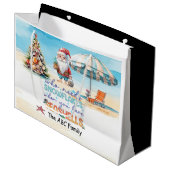 SANTA CLAUSを使用した7月のクリスマス ラージペーパーバッグ (正面アングル)
