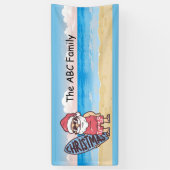 SANTA CLAUSを使用した7月のクリスマス 横断幕 (縦)