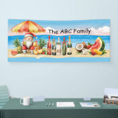 SANTA CLAUSを使用した7月のクリスマス 横断幕 (トレードショー)