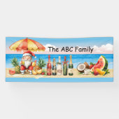 SANTA CLAUSを使用した7月のクリスマス 横断幕 (横)