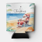 SANTA CLAUSを使用した7月のクリスマス 缶クーラー (正面)