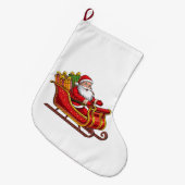Santa claus ラージクリスマスストッキング (正面 (吊り時))