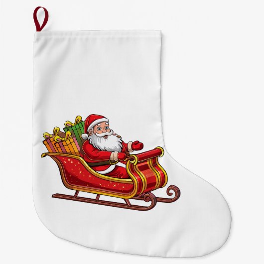 Santa claus ラージクリスマスストッキング (正面)