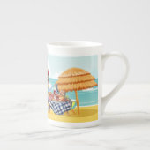 SANTA CLAUS 7月のクリスマスビーチ ボーンチャイナマグカップ (右)