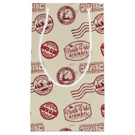 Santa Claus Airmail Holiday スモールペーパーバッグ