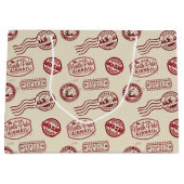 Santa Claus Airmail Holiday ラージペーパーバッグ (正面)