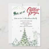Santa Claus and Christmas Tree Holiday Party 招待状 (正面)