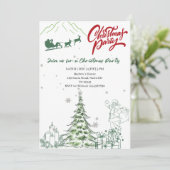 Santa Claus and Christmas Tree Holiday Party 招待状 (スタンド正面)