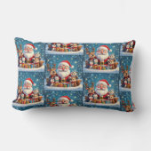 Santa Claus and Friends Christmas Throw Pillow ランバークッション (正面)
