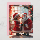 Santa Claus and Mrs. Claus celebrate X-Mas, fun  シーズンカード (正面/裏面)