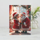 Santa Claus and Mrs. Claus celebrate X-Mas, fun  シーズンカード (スタンド正面)