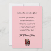 Santa Claus and Mrs. Claus celebrate X-Mas, fun  シーズンカード (裏面)