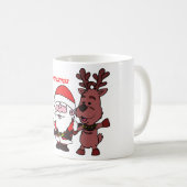 Santa Claus and Reindeer コーヒーマグカップ (正面右)