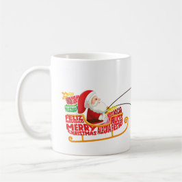 Santa Claus and Reindeer Christmas Mug コーヒーマグカップ