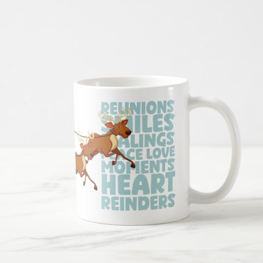 Santa Claus and Reindeer Christmas Mug コーヒーマグカップ (右)