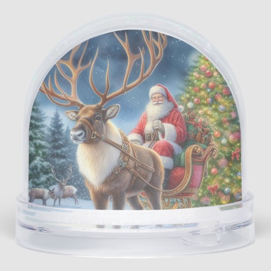 Santa Claus and Reindeer Vintage Christmas  (裏面)