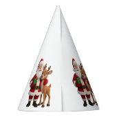 Santa Claus and Rudolph Cartoon パーティーハット (裏面)