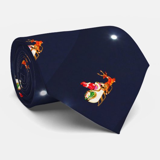 Santa Claus and Rudolph on a Test Ride ネクタイ (ロール)