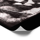 Santa Claus And Sasquatch Bigfoot Funny Joyful Sno ポスター (角)