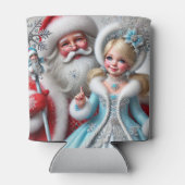 Santa Claus and Snow Mainen in a Winter Wonderland 缶クーラー (裏面)