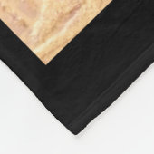 Santa Claus And Snowman In Snowfall フリースブランケット (角)