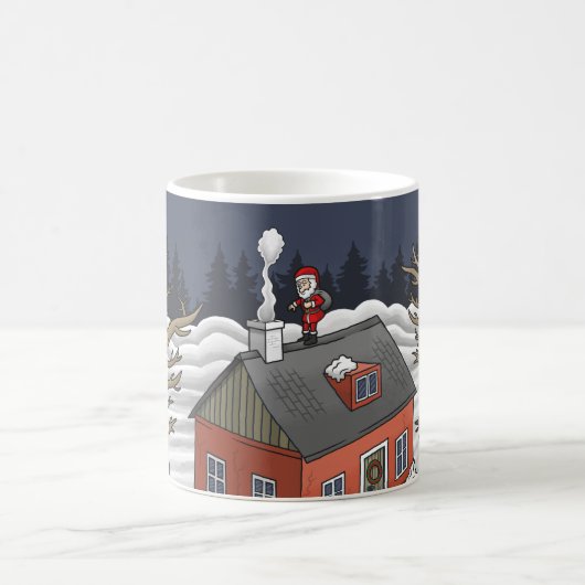 Santa Claus and the little red house コーヒーマグカップ (中央)
