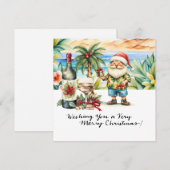 SANTA CLAUS atハワイビーチfor Christmas シーズンカード (正面/裏面)