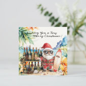 SANTA CLAUS atハワイビーチfor Christmas シーズンカード (スタンド正面)