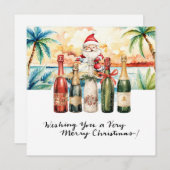 SANTA CLAUS atハワイビーチfor Christmas シーズンカード (正面/裏面)