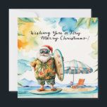 SANTA CLAUS atハワイビーチfor Christmas シーズンカード<br><div class="desc">熱帯の魅力のtouchで暖かい休日の願いを送信！このフェスティバルグリーティングカードリラックスは、美しいハワイアンビーチでサンタクロースの機能を備え、サンタクユニークラスはあなたのクリスマスの挨拶にしゃれているもたらす。中には、愛する人にメリークリスマスと新年を祈る明るいメッセージが入る！休日の島の暖かさを鑑賞する友人や家族に最適。楽園のクリスマスの本質を捉えた楽しいカードで喜びとアロハを広げよう！</div>