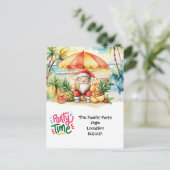 SANTA CLAUS atハワイビーチfor Christmas ポストカード (スタンド正面)