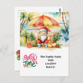 SANTA CLAUS atハワイビーチfor Christmas ポストカード (正面/裏面)