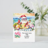 SANTA CLAUS atハワイビーチfor Christmas ポストカード (スタンド正面)