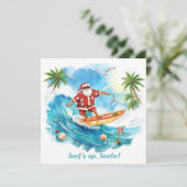 SANTA CLAUS  at Hawaii Beach for Christmas シーズンカード (スタンド正面)